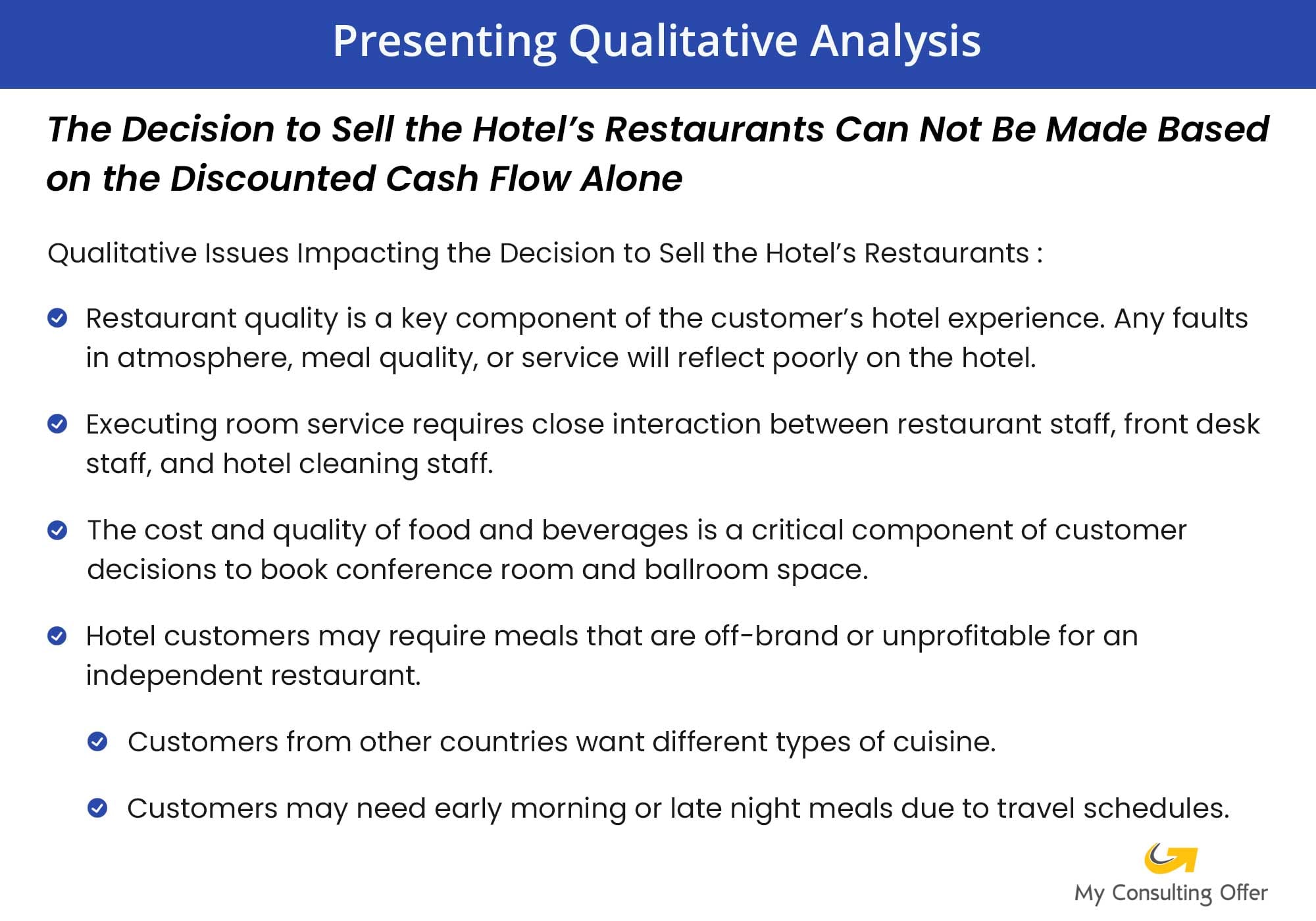 consulting internships - presenting qualitative analysis